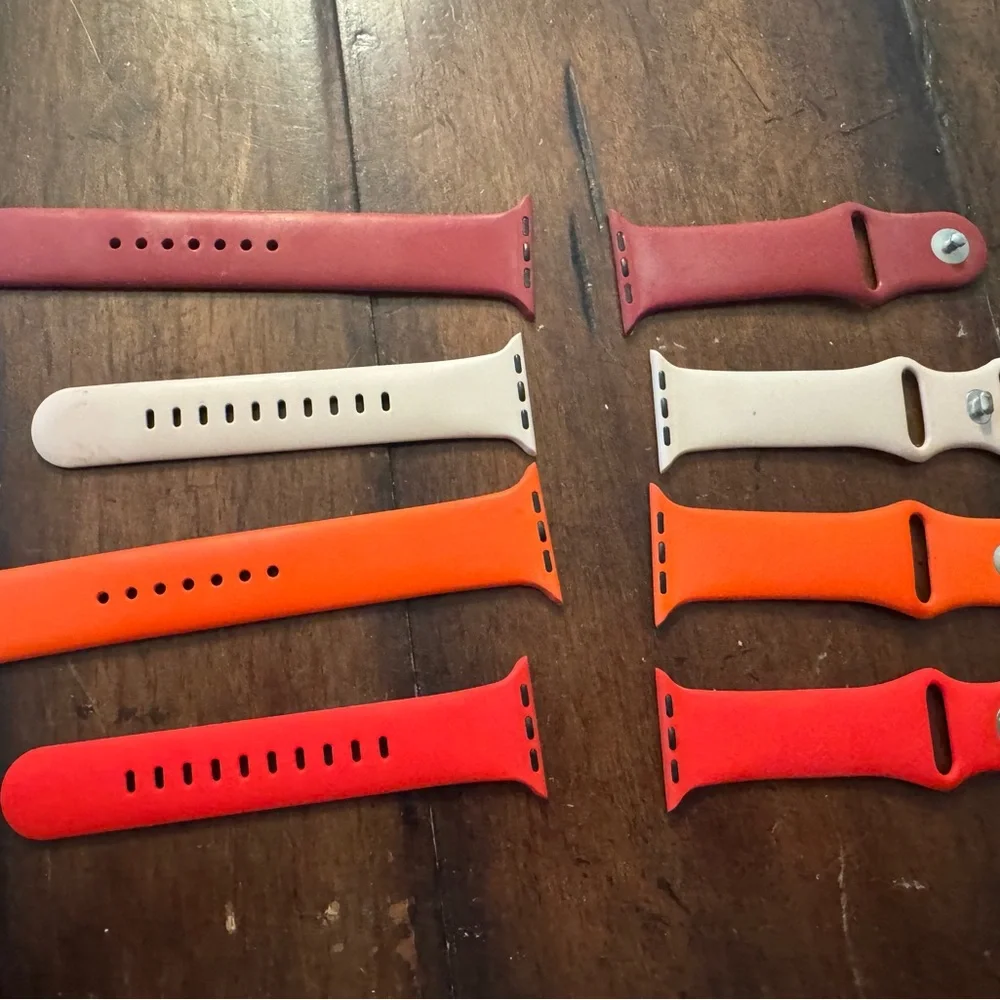 Smartwatch Band Set - Red, Orange, Pink- Size 44”